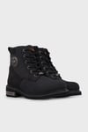 Harley Davidson Logolu Fermuarlı Deri Jim Erkek Bot 025M100128 Black Nubuk