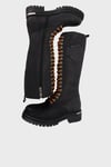 Harley Davidson Logolu Fermuarlı Nubuk Deri Pasos Bayan Çizme 026Z100028 Black Baskılı Nubuk