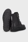 Harley Davidson Logolu Fermuarlı Tums New Hakiki Deri Bayan Bot 025Z100630 Black Baskılı Deri