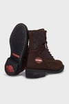 Harley Davidson New Worker Hakiki Deri Bayan Bot 025G100078 Dark Brown Crazy Der