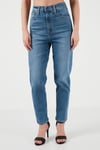 High Waıst Mom Fit Yüksek Bel Jeans Kadın Kot Pantolon A7745-0006 MAVİ