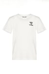 Hummel % 100 Pamuk Regular Fit Logo Baskılı Bisiklet Yaka Unisex Çocuk T Shirt 980347-9003 BEYAZ