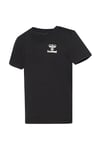 Hummel % 100 Pamuk Regular Fit Logo Baskılı Bisiklet Yaka Unisex Çocuk T Shirt 980347-2001 SİYAH