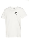 Hummel % 100 Pamuk Regular Fit Logo Baskılı Bisiklet Yaka Unisex Çocuk T Shirt 980347-9003 BEYAZ