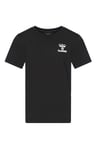 Hummel % 100 Pamuk Regular Fit Logo Baskılı Bisiklet Yaka Unisex Çocuk T Shirt 980347-2001 SİYAH
