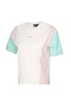 Hummel % 100 Pamuklu Loose Fit Logo Baskılı Bisiklet Yaka Kadın T Shirt 912316-9157 EKRU