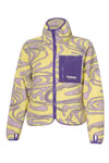 Hummel Desenli Relaxed Fit Dik Yaka Fermuarlı Polar Bayan Sweat 922353-5088 SARI