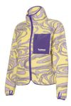 Hummel Desenli Relaxed Fit Dik Yaka Fermuarlı Polar Bayan Sweat 922353-5088 SARI