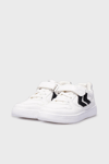 Hummel Logolu Bağcık ve Cırtlı Sneaker Unisex Çocuk Ayakkabı 900713-9124 BEYAZ-SİYAH