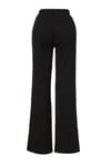 Hummel Logolu Pamuklu Comfort Fit Yüksek Bel Yırtmaçlı Geniş Paça Bayan Eşofman Altı 932328-2001 SİYAH