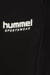 Hummel Logolu Pamuklu Comfort Fit Yüksek Bel Yırtmaçlı Geniş Paça Bayan Eşofman Altı 932328-2001 SİYAH