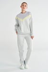 Hummel Logolu Regular Fit Normal Bel Düz Paça Bayan Eşofman Altı 932314-9098 GRİ