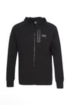 Hummel Logolu Streç Pamuklu Regular Fit Kapüşonlu Erkek Sweat 980343-2001 SİYAH