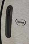 Hummel Logolu Streç Pamuklu Regular Fit Kapüşonlu Erkek Sweat 980343-2006 GRİ MELANJ