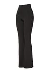 Hummel Logolu Streç Slim Fit Yüksek Bel İspanyol Paça Bayan Eşofman Altı 932317-2001 SİYAH