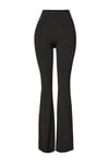 Hummel Logolu Streç Slim Fit Yüksek Bel İspanyol Paça Bayan Eşofman Altı 932317-2001 SİYAH
