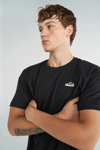 Hummel Minimal Nakışlı % 100 Pamuk Bisiklet Yaka Erkek T Shirt 912122-2001 SİYAH