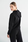 Hummel Pamuklu Regular Fit Kapüşonlu Fermuarlı Bayan Sweat 922436-2001 SİYAH