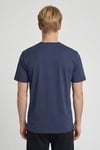 Hummel Pamuklu Regular Fit Logolu Bisiklet Yaka Erkek T Shirt 912375-7459 LACİVERT