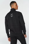 Hummel Regular Fit Logo Baskılı Dik Yaka Kanguru Cepli Erkek Eşofman Üstü 921678-2001 SİYAH