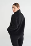 Hummel Relaxed Fit Dik Yaka Fermuarlı Polar Bayan Sweat 922363-2001 SİYAH