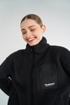 Hummel Relaxed Fit Dik Yaka Fermuarlı Polar Bayan Sweat 922363-2001 SİYAH