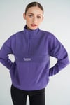 Hummel Relaxed Fit Yarım Fermuarlı Dik Yaka Logolu Bayan Sweat 922347-2893 MOR
