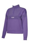 Hummel Relaxed Fit Yarım Fermuarlı Dik Yaka Logolu Bayan Sweat 922347-2893 MOR