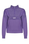Hummel Relaxed Fit Yarım Fermuarlı Dik Yaka Logolu Bayan Sweat 922347-2893 MOR
