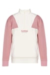 Hummel Renk Bloklu Regular Fit Yarım Fermuarlı Dik Yaka Kız Çocuk Sweat 922390-3325 EKRU-PUDRA
