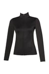 Hummel Streç Slim Fit Dik Yaka Fermuarlı Bayan Sweat 922369-2001 SİYAH