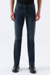 Hunter Pamuklu Regular Fit Boru Paça Jeans Erkek Kot Pantolon 0020231891 SİYAH