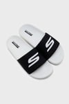 Hyper Slide - Deriver Logolu Erkek Terlik 246020 BKW SİYAH-BEYAZ