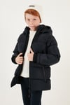 İçi Peluş Astarlı Çıkarılabilir Kapüşonlu Şişme Erkek Çocuk Mont 5763038 LACİVERT