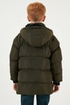 İçi Peluş Astarlı Çıkarılabilir Kapüşonlu Şişme Erkek Çocuk Mont 5763038 HAKİ