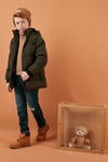 İçi Peluş Astarlı Çıkarılabilir Kapüşonlu Şişme Erkek Çocuk Mont 5763038 HAKİ