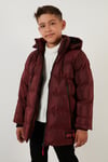 İçi Peluş Astarlı Çıkarılabilir Kapüşonlu Şişme Erkek Çocuk Mont 5763038 BORDO