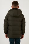 İçi Peluş Astarlı Fermuarlı Cepli Kapüşonlu Şişme Erkek Çocuk Mont 5760040 KOYU HAKİ