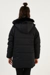 İçi Peluş Astarlı Kapüşonlu Şişme Kız Çocuk Mont 6035034 SİYAH