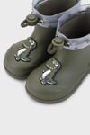 Igor Mendi Dino Desenli Unisex Çocuk Yağmur Çizmesi W10323 KOYU YEŞİL