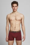 Jack & Jones Addıiıonals Jaclichfield 3 Pack Erkek Boxer 12113943 Gri-Lacivert-Bordo