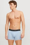 Jack & Jones Additionals Jacaiden Pamuklu Logolu 3 Pack Erkek Boxer 12268485 Petrol-Açık Mavi-Koyu Gri