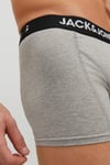 Jack & Jones Additionals Jacanthony Streç Pamuklu 3 Pack Erkek Boxer 12160750 Siyah-Lacivert-Gri
