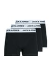 Jack & Jones Additionals Jacbasic Streç Pamuklu Logolu 3 Pack Erkek Boxer 12213629 SİYAH