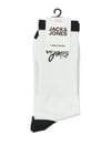 Jack & Jones Additionals Jaccal Pamuk Karışımlı Erkek Çorap 12252044 BEYAZ-SİYAH
