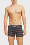Jack & Jones Additionals Jacjohn Streç Pamuklu 3 Pack Erkek Boxer 12260059 Lacivert-Turuncu-Gri