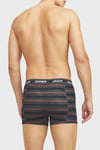 Jack & Jones Additionals Jacjohn Streç Pamuklu 3 Pack Erkek Boxer 12260059 Lacivert-Turuncu-Gri