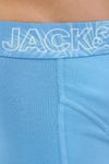 Jack & Jones Additionals Jacpete Logo Baskılı Streç Pamuklu 3 Pack Erkek Boxer 12277585 Koyu Lacivert-Saks-Mavi