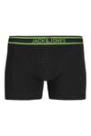 Jack & Jones Additionals Jacwatermelon Logolu Pamuklu 3 Pack Erkek Boxer 12273099 SİYAH-AÇIK MAVİ
