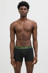 Jack & Jones Additionals Jacwatermelon Logolu Pamuklu 3 Pack Erkek Boxer 12273099 SİYAH-AÇIK MAVİ